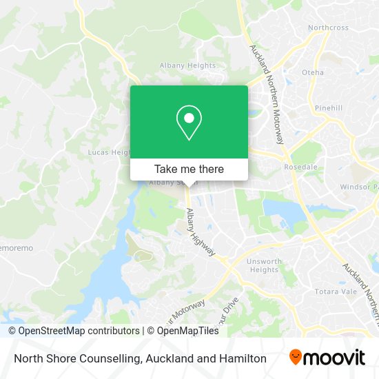 North Shore Counselling map