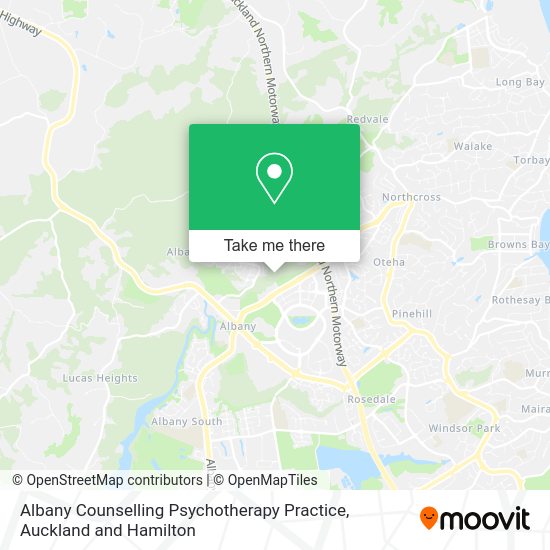 Albany Counselling Psychotherapy Practice map