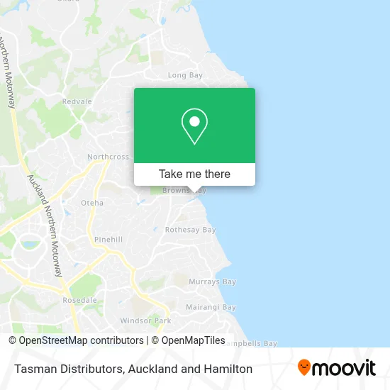 Tasman Distributors map