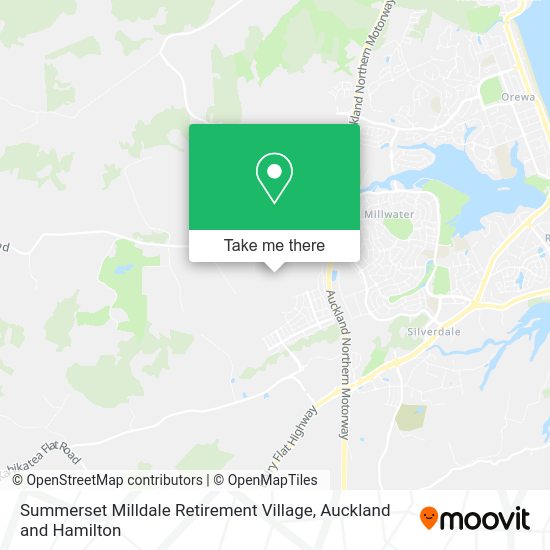 Summerset Milldale Retirement Village map