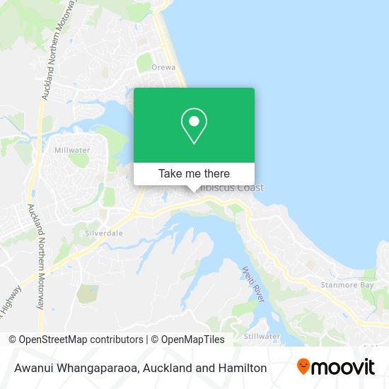 Awanui Whangaparaoa map