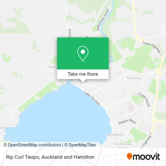 Rip Curl Taupo map