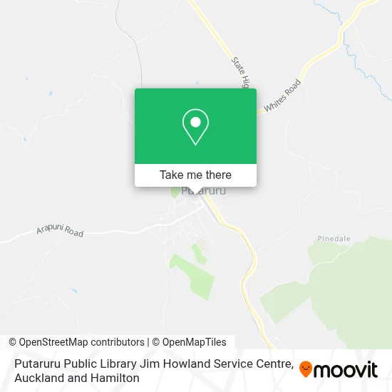 Putaruru Public Library Jim Howland Service Centre map