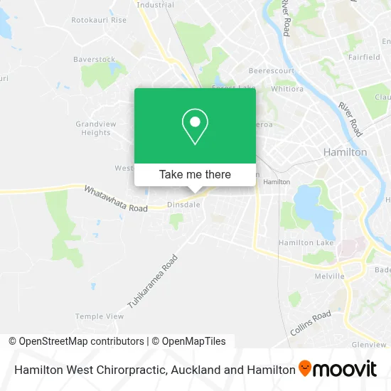 Hamilton West Chirorpractic map