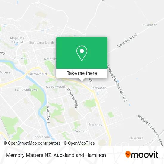 Memory Matters NZ map