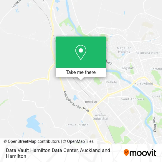 Data Vault Hamilton Data Center map