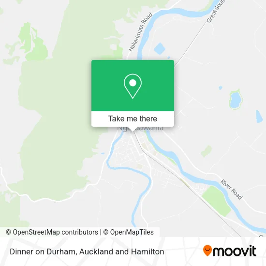 Dinner on Durham map