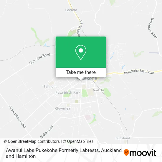 Awanui Labs Pukekohe Formerly Labtests map