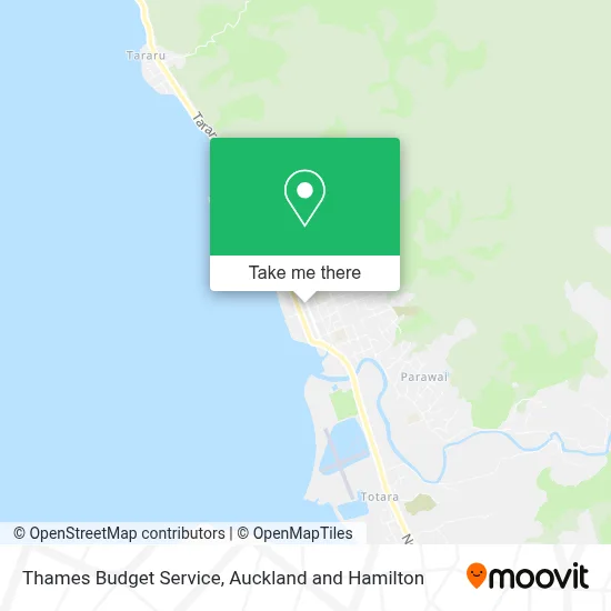 Thames Budget Service map