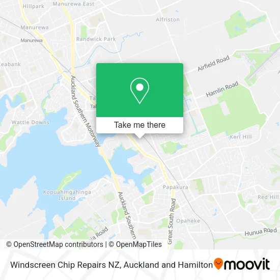 Windscreen Chip Repairs NZ map