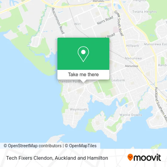 Tech Fixers Clendon map