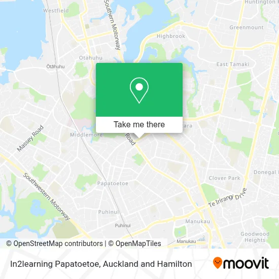 In2learning Papatoetoe map