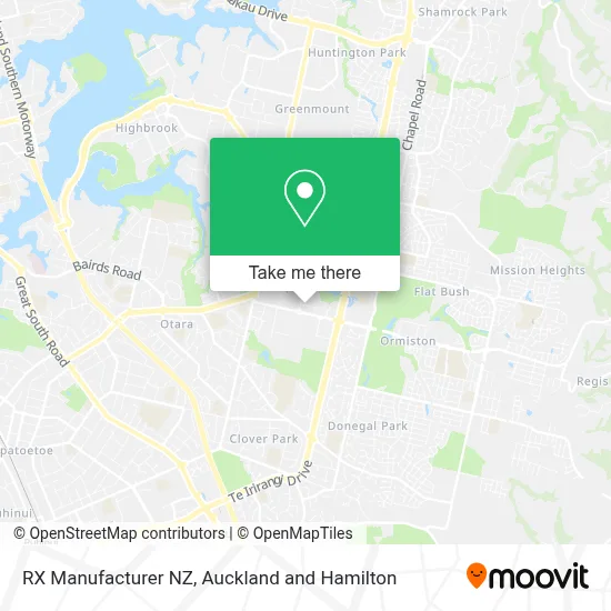 RX Manufacturer NZ map