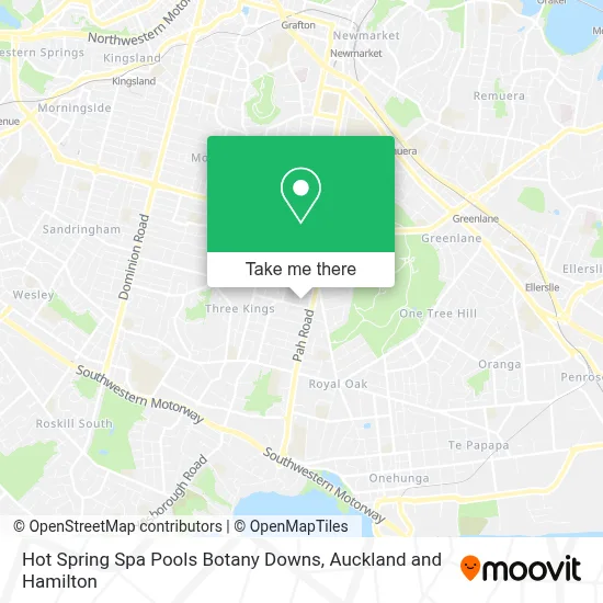 Hot Spring Spa Pools Botany Downs map