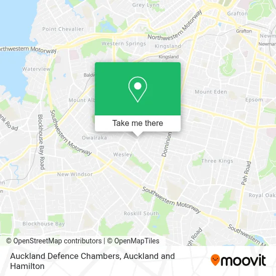 Auckland Defence Chambers map