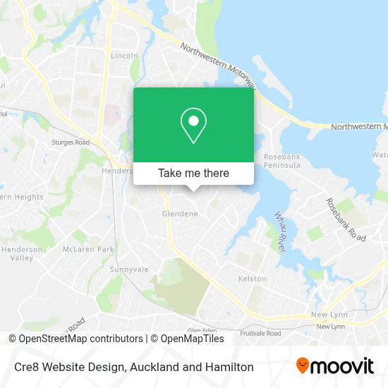 Cre8 Website Design map
