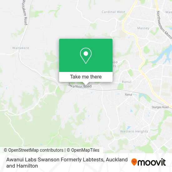 Awanui Labs Swanson Formerly Labtests map