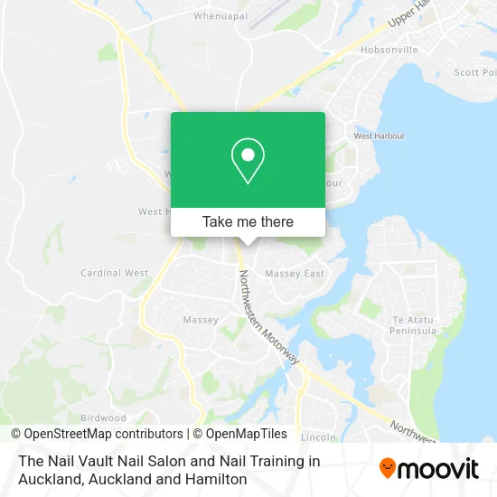 The Nail Vault Nail Salon and Nail Training in Auckland map