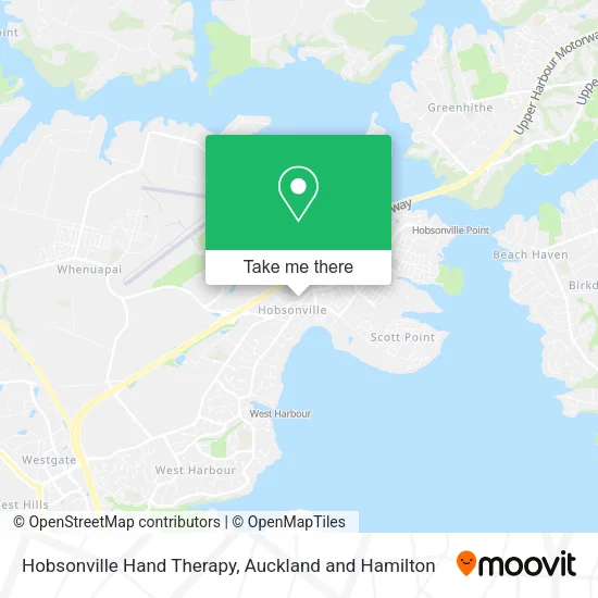 Hobsonville Hand Therapy map