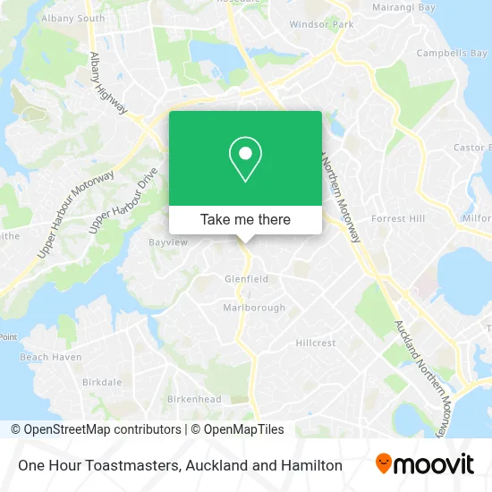 One Hour Toastmasters map