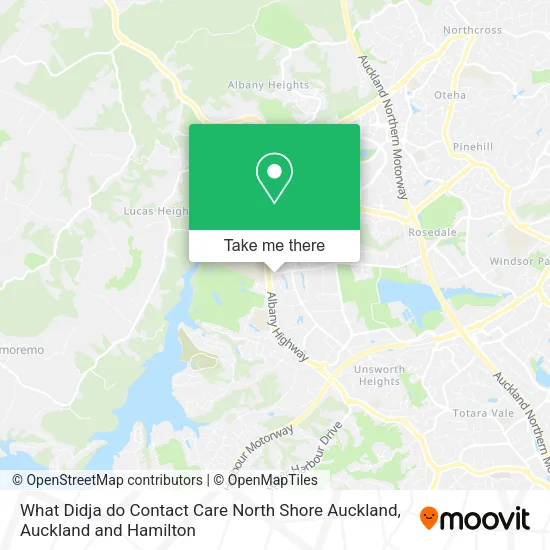 What Didja do Contact Care North Shore Auckland map