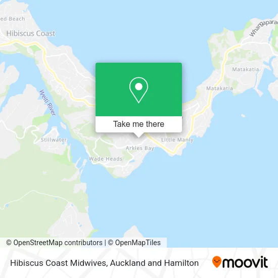 Hibiscus Coast Midwives map