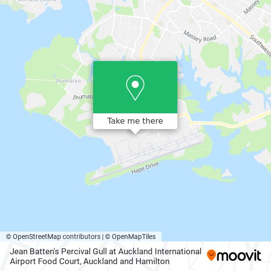 Jean Batten's Percival Gull at Auckland International Airport Food Court map