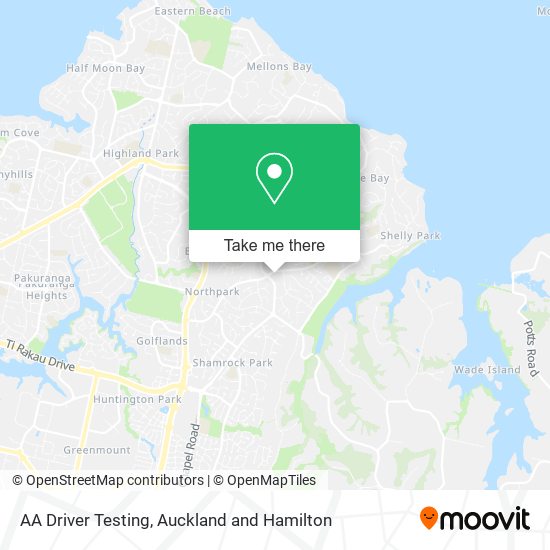 AA Driver Testing map
