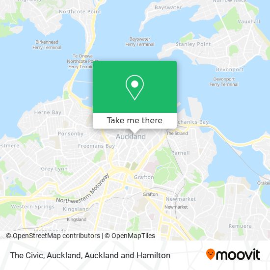 The Civic, Auckland map