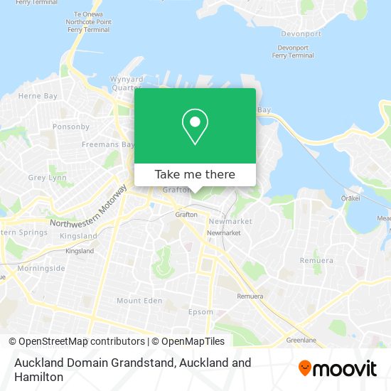 Auckland Domain Grandstand map