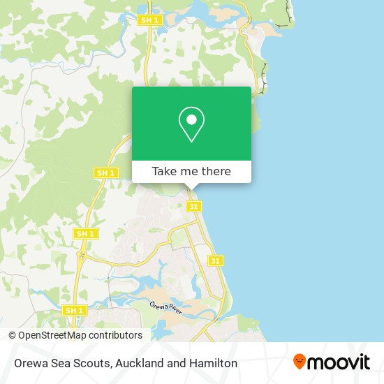 Orewa Sea Scouts map