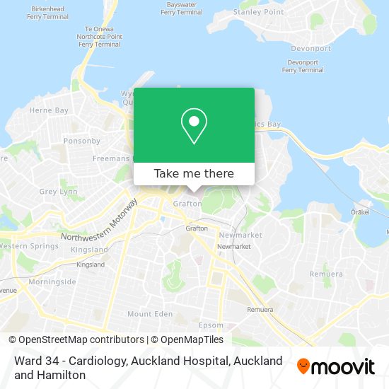 Ward 34 - Cardiology, Auckland Hospital地图