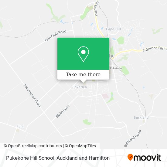 Pukekohe Hill School map