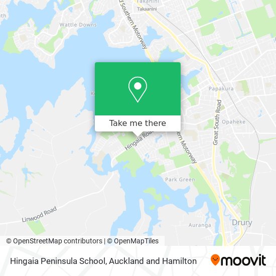 Hingaia Peninsula School map