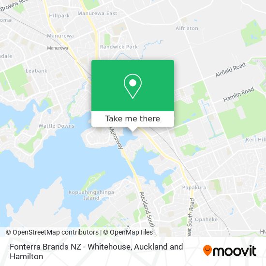 Fonterra Brands NZ - Whitehouse map
