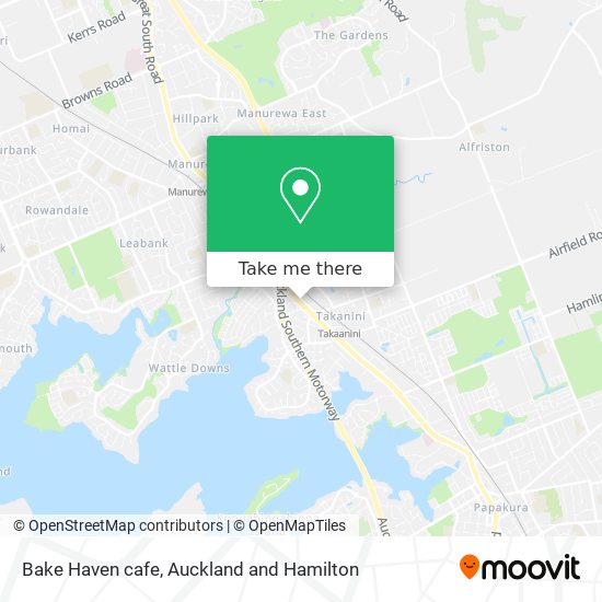 Bake Haven cafe map