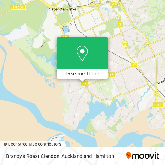 Brandy's Roast Clendon map