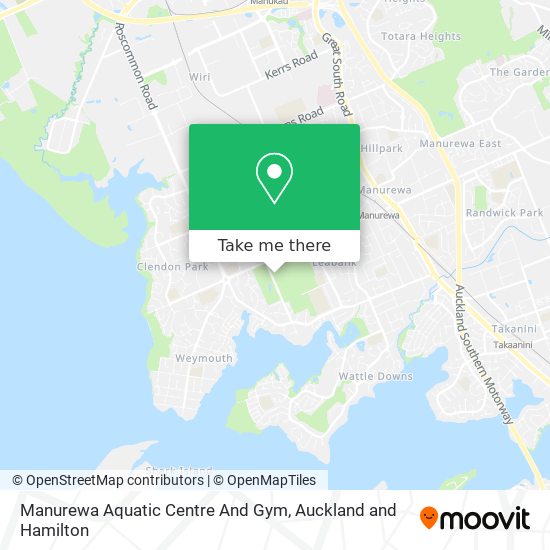 Manurewa Aquatic Centre And Gym map