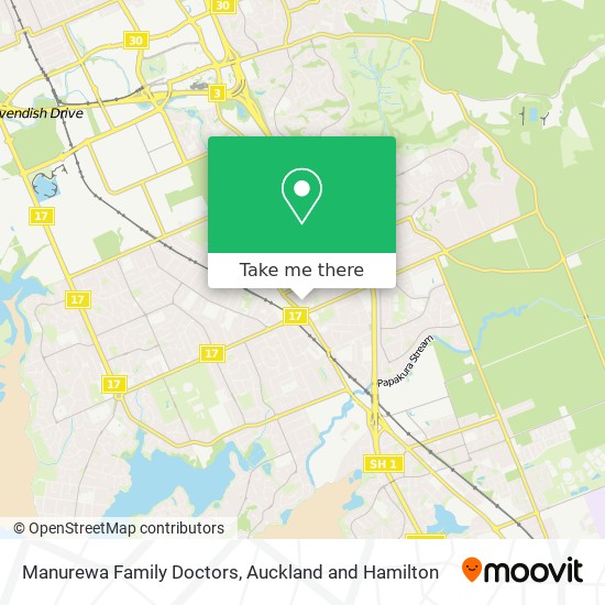 Manurewa Family Doctors map