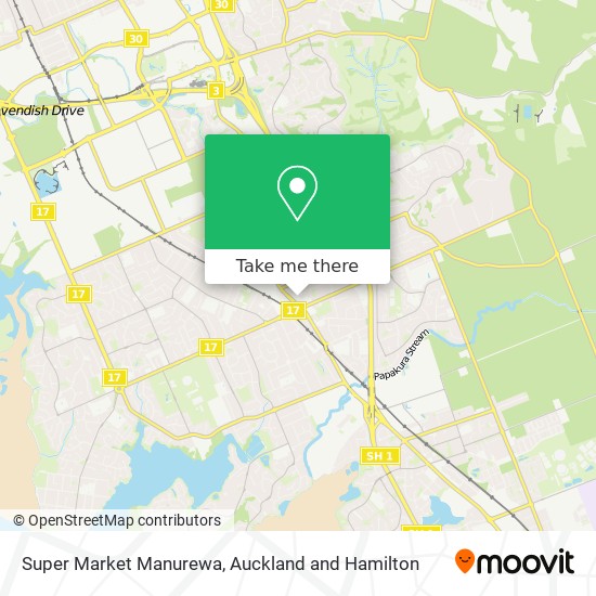 Super Market Manurewa map