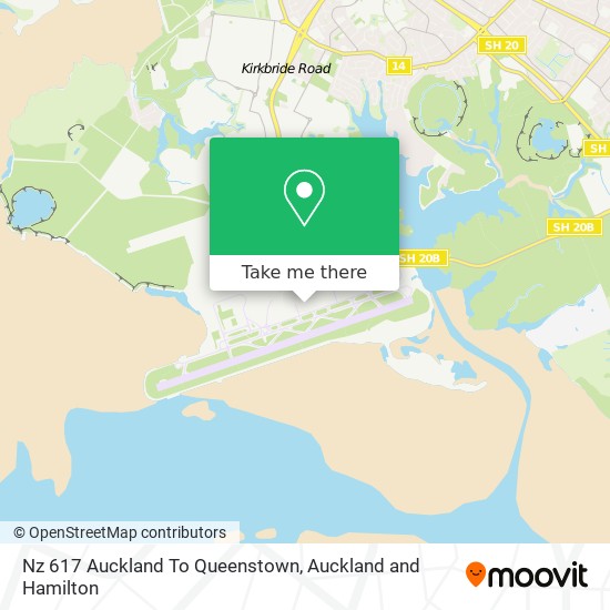Nz 617 Auckland To Queenstown map
