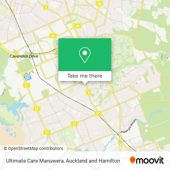 Ultimate Care Manuwera map