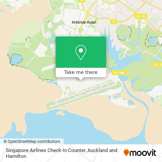 Singapore Airlines Check-In Counter map