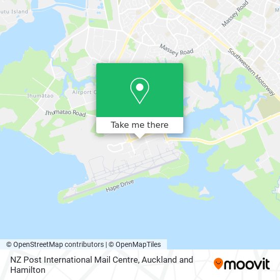 NZ Post International Mail Centre map