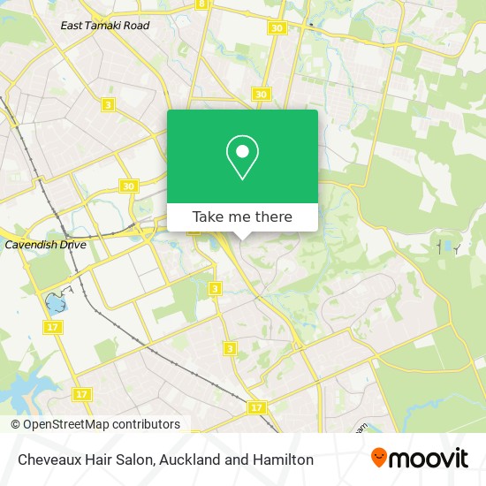 Cheveaux Hair Salon map
