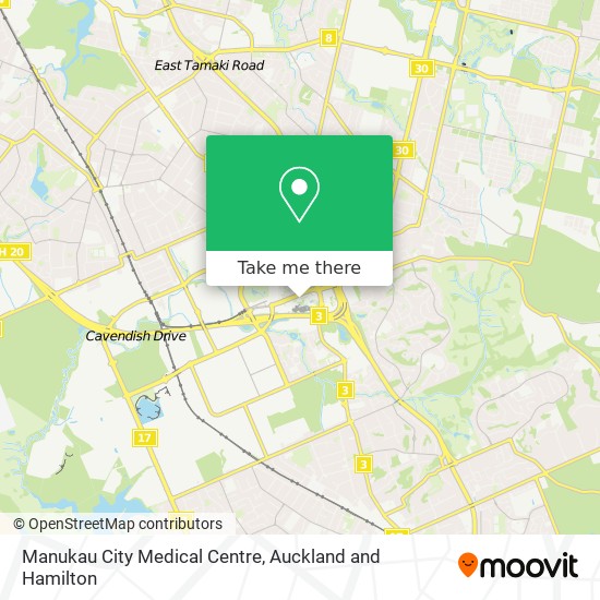 Manukau City Medical Centre map