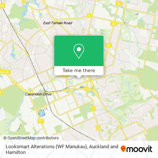 Looksmart Alterations (WF Manukau) map