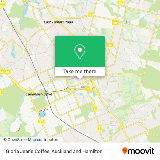 Gloria Jean's Coffee map
