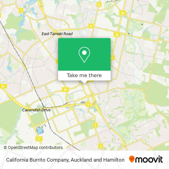California Burrito Company map