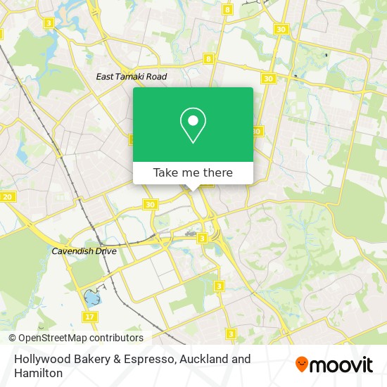 Hollywood Bakery & Espresso map